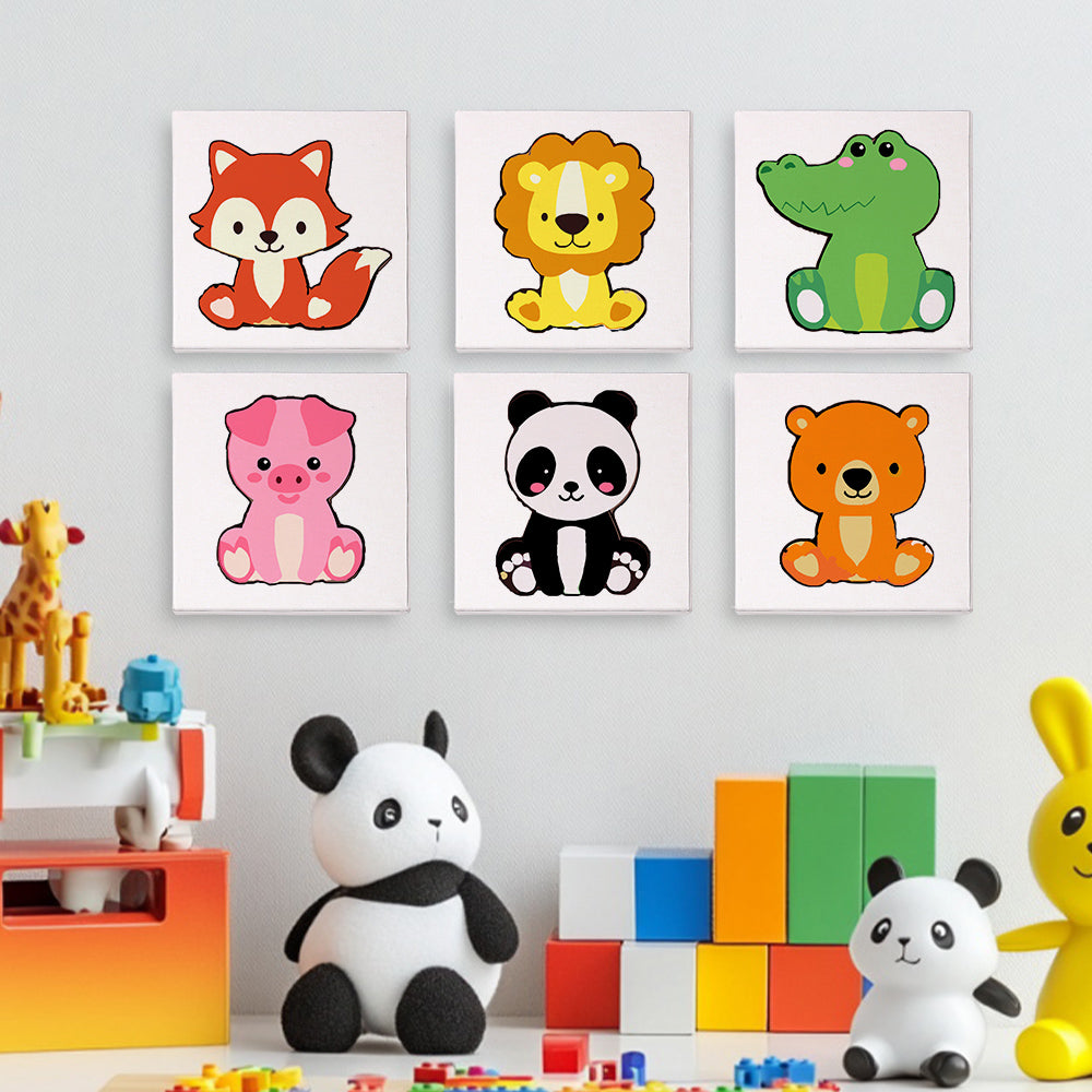 Sitting Fox and Panda Pals mini paint by numbers – image 13
