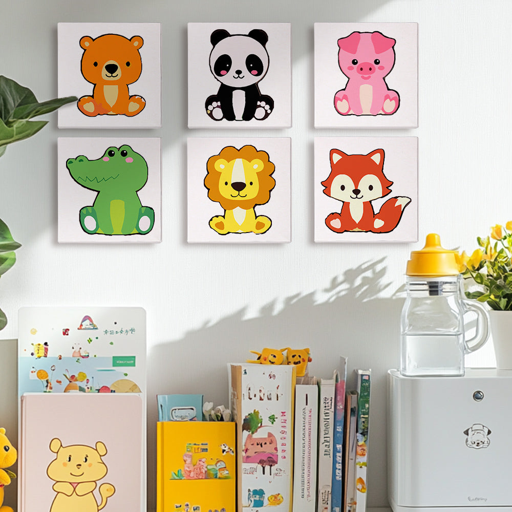 Sitting Fox and Panda Pals mini paint by numbers – image 14