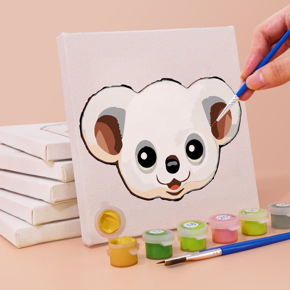 Hedgehog and Honeybee Faces mini paint by numbers – image 3