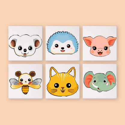 Hedgehog and Honeybee Faces mini paint by numbers – image 7