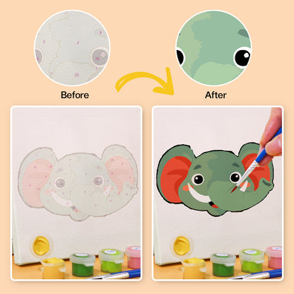 Hedgehog and Honeybee Faces mini paint by numbers – image 9