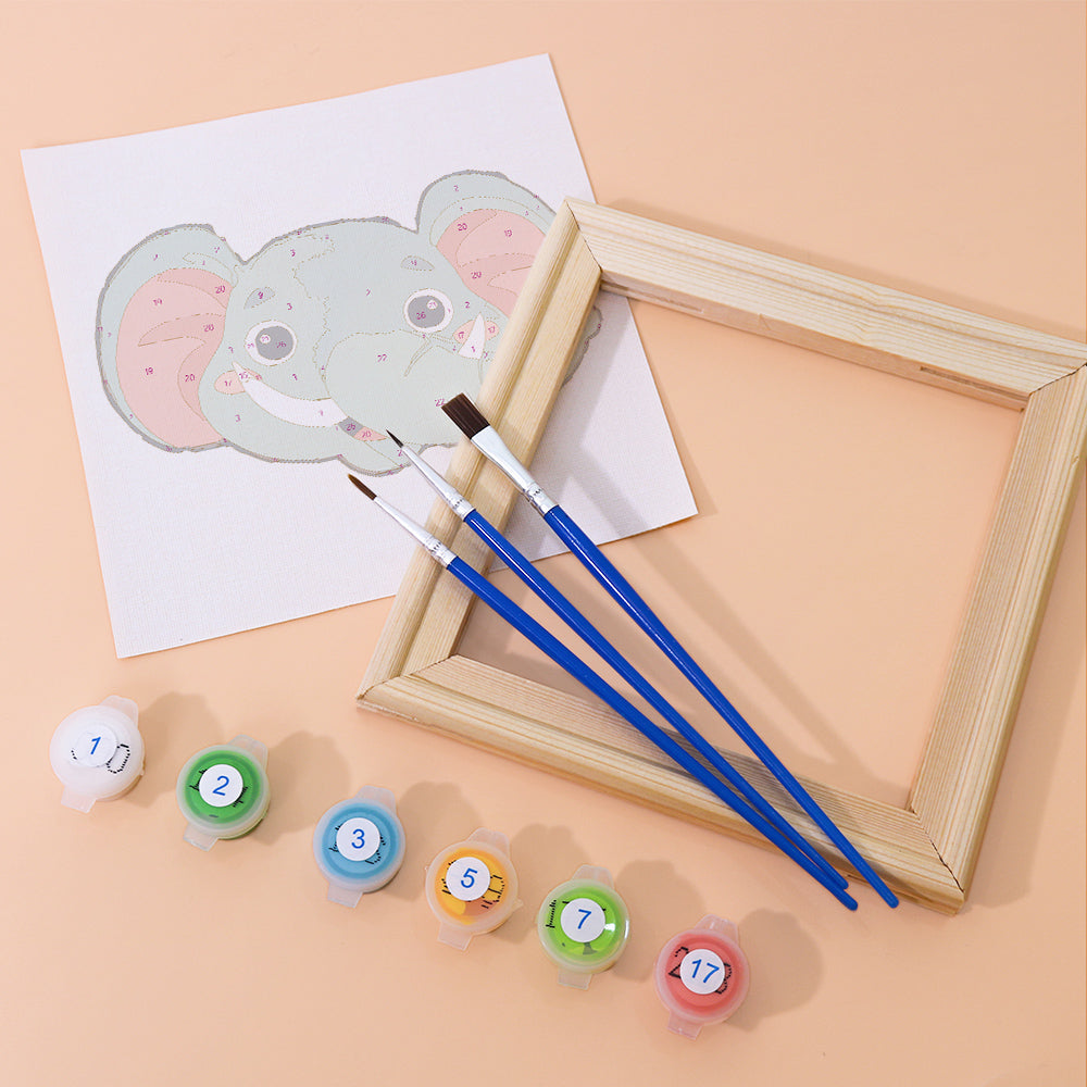 Hedgehog and Honeybee Faces mini paint by numbers – image 11