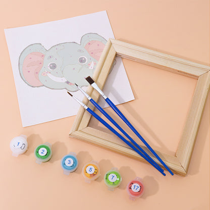 Hedgehog and Honeybee Faces mini paint by numbers – image 11