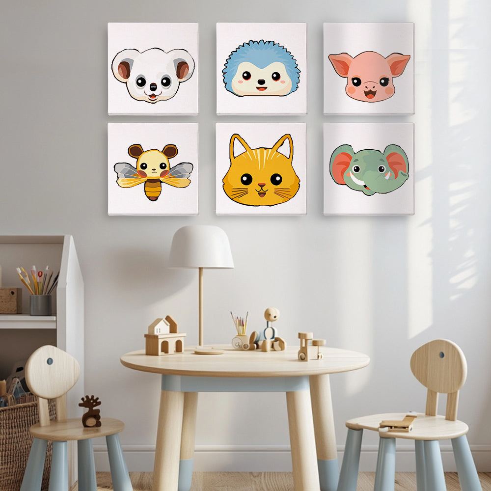 Hedgehog and Honeybee Faces mini paint by numbers – image 13
