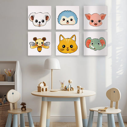 Hedgehog and Honeybee Faces mini paint by numbers – image 13