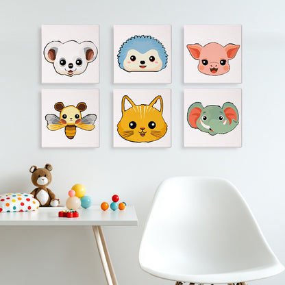 Hedgehog and Honeybee Faces mini paint by numbers – image 14
