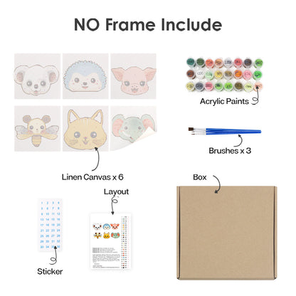 Hedgehog and Honeybee Faces mini paint by numbers – image 15
