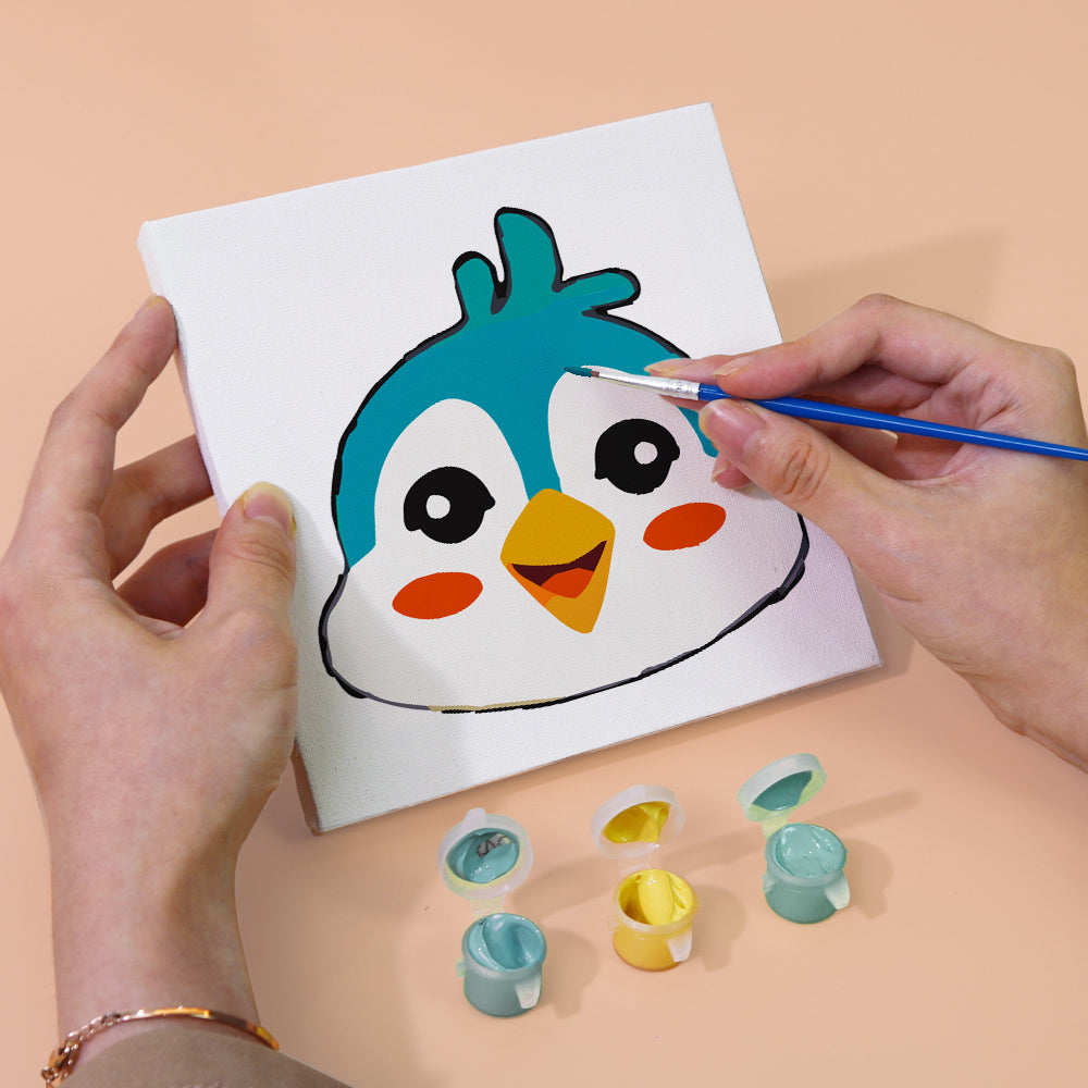 Cute Cartoon Animal Faces mini paint by numbers – image 5