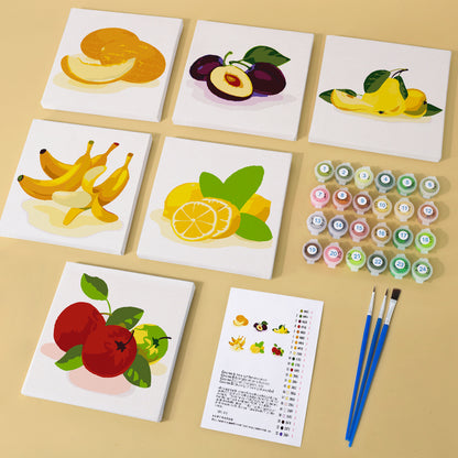 Colorful Fresh Fruit mini paint by numbers – image 1