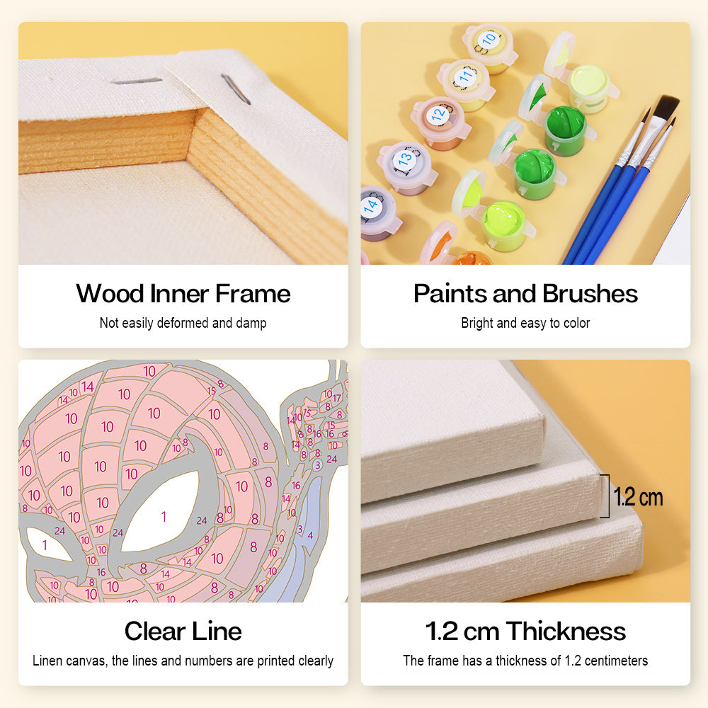 Web Slinging Superhero mini paint by numbers – image 7