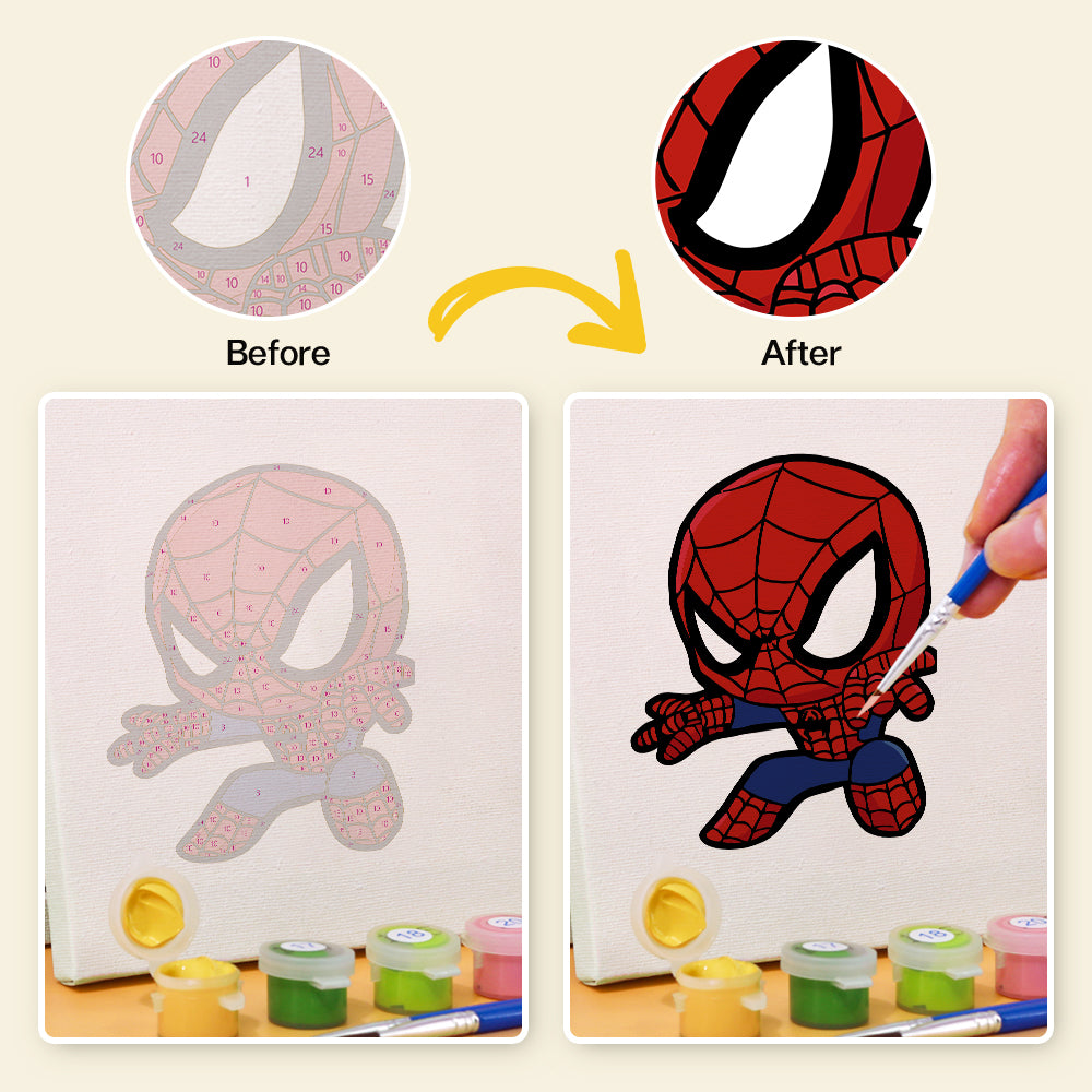 Web Slinging Superhero mini paint by numbers – image 8