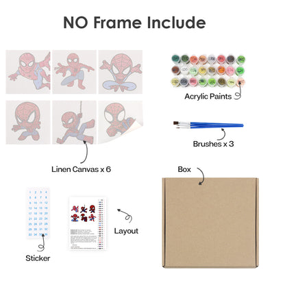 Web Slinging Superhero mini paint by numbers – image 15
