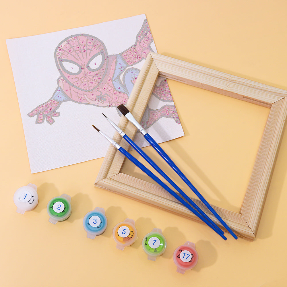 Web Slinging Superhero mini paint by numbers – image 16