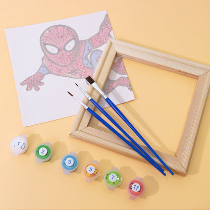 Web Slinging Superhero mini paint by numbers – image 16