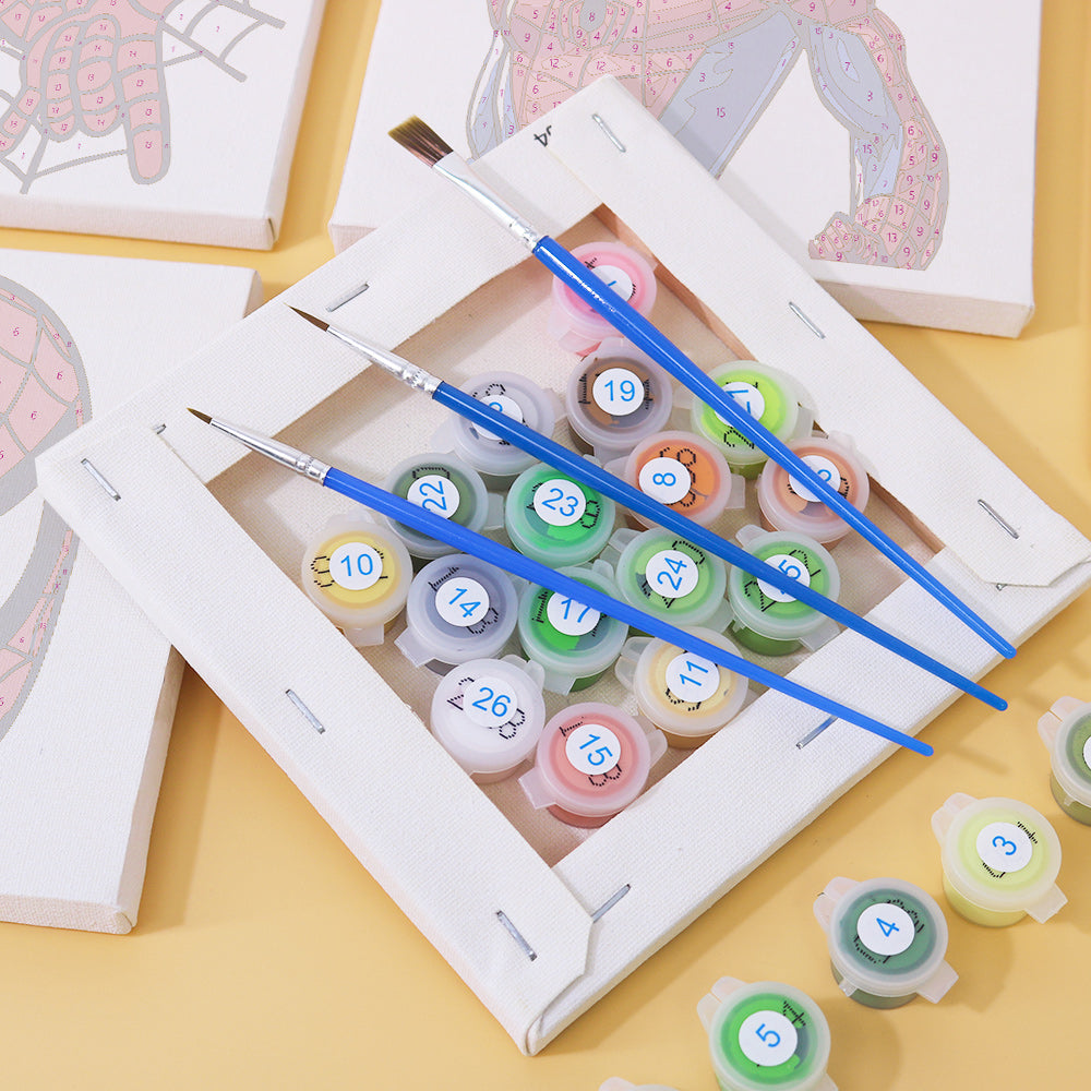 Web Hero Action Poses mini paint by numbers – image 2