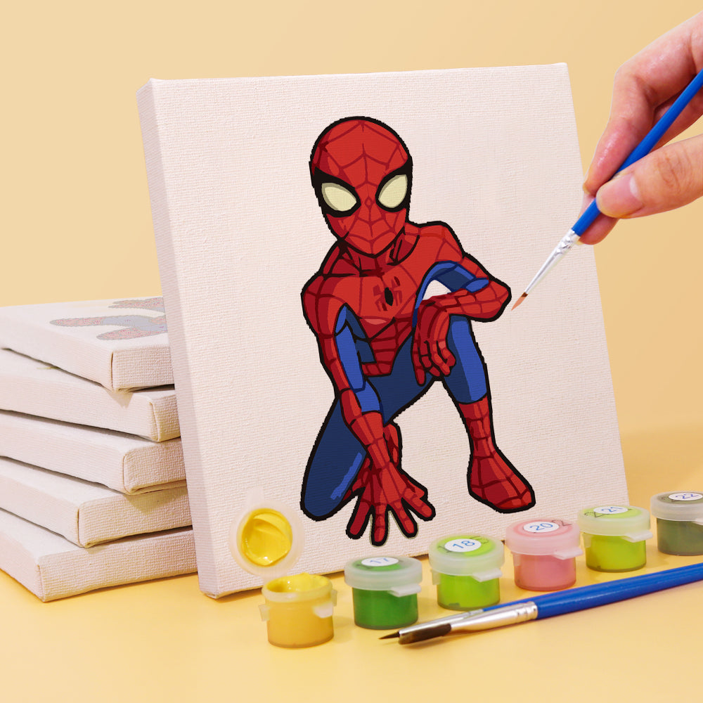 Web Hero Action Poses mini paint by numbers – image 3