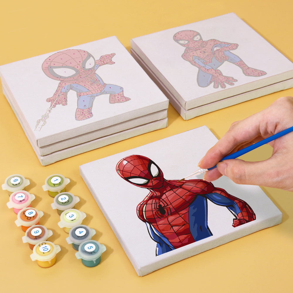 Web Hero Action Poses mini paint by numbers – image 4