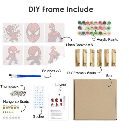 Web Hero Action Poses mini paint by numbers – image 12