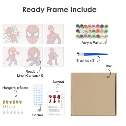 Web Hero Action Poses mini paint by numbers – image 14