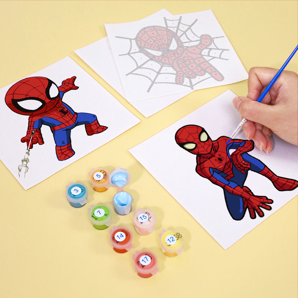 Web Hero Action Poses mini paint by numbers – image 15
