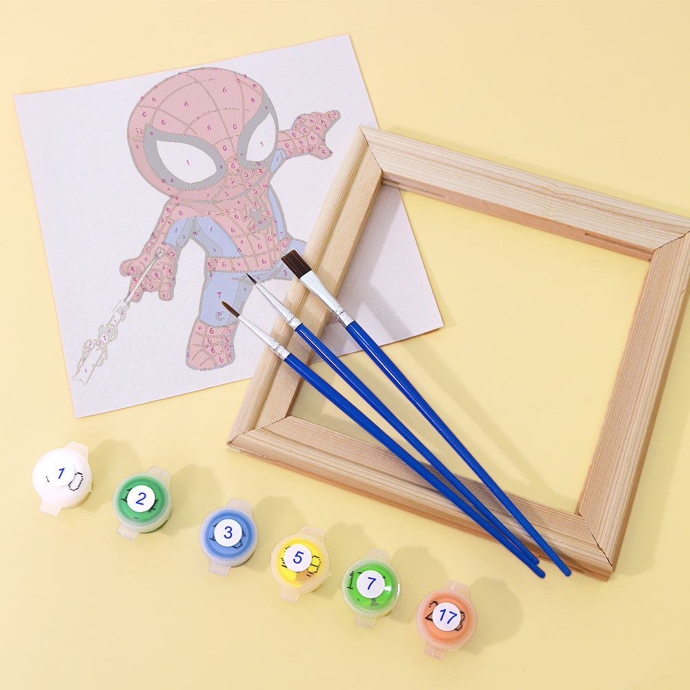 Web Hero Action Poses mini paint by numbers – image 16