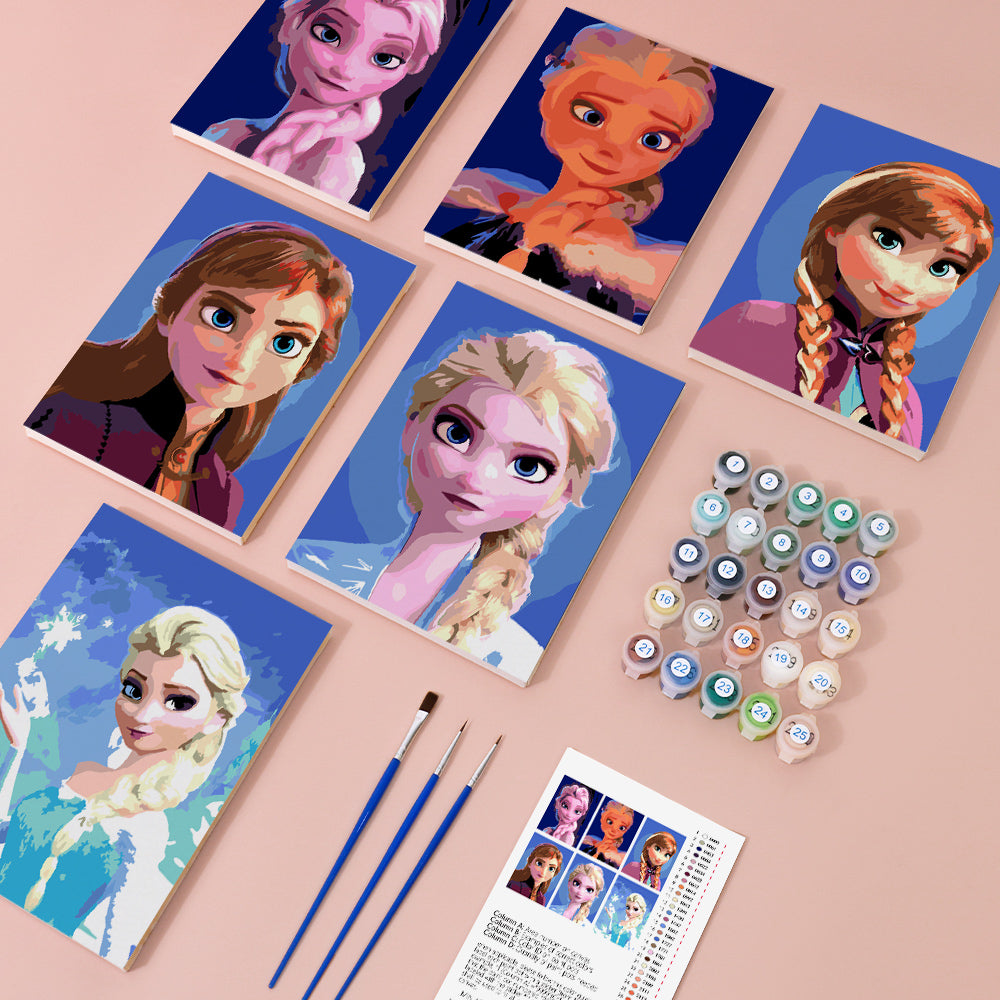 Ice Princess Sisters mini paint by numbers – image 1