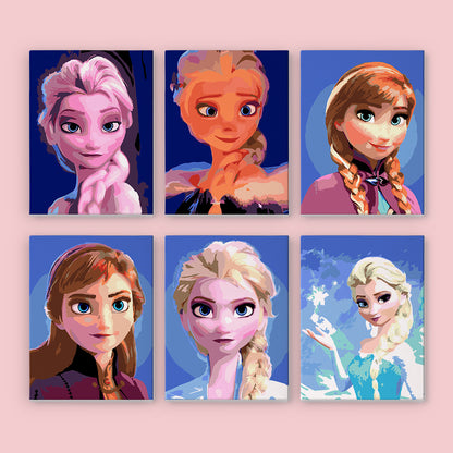 Ice Princess Sisters mini paint by numbers – image 14