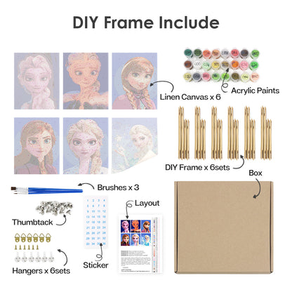 Ice Princess Sisters mini paint by numbers – image 26