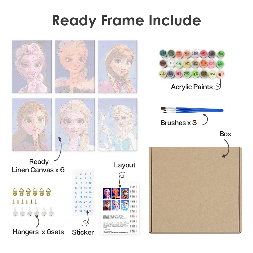 Ice Princess Sisters mini paint by numbers – image 30