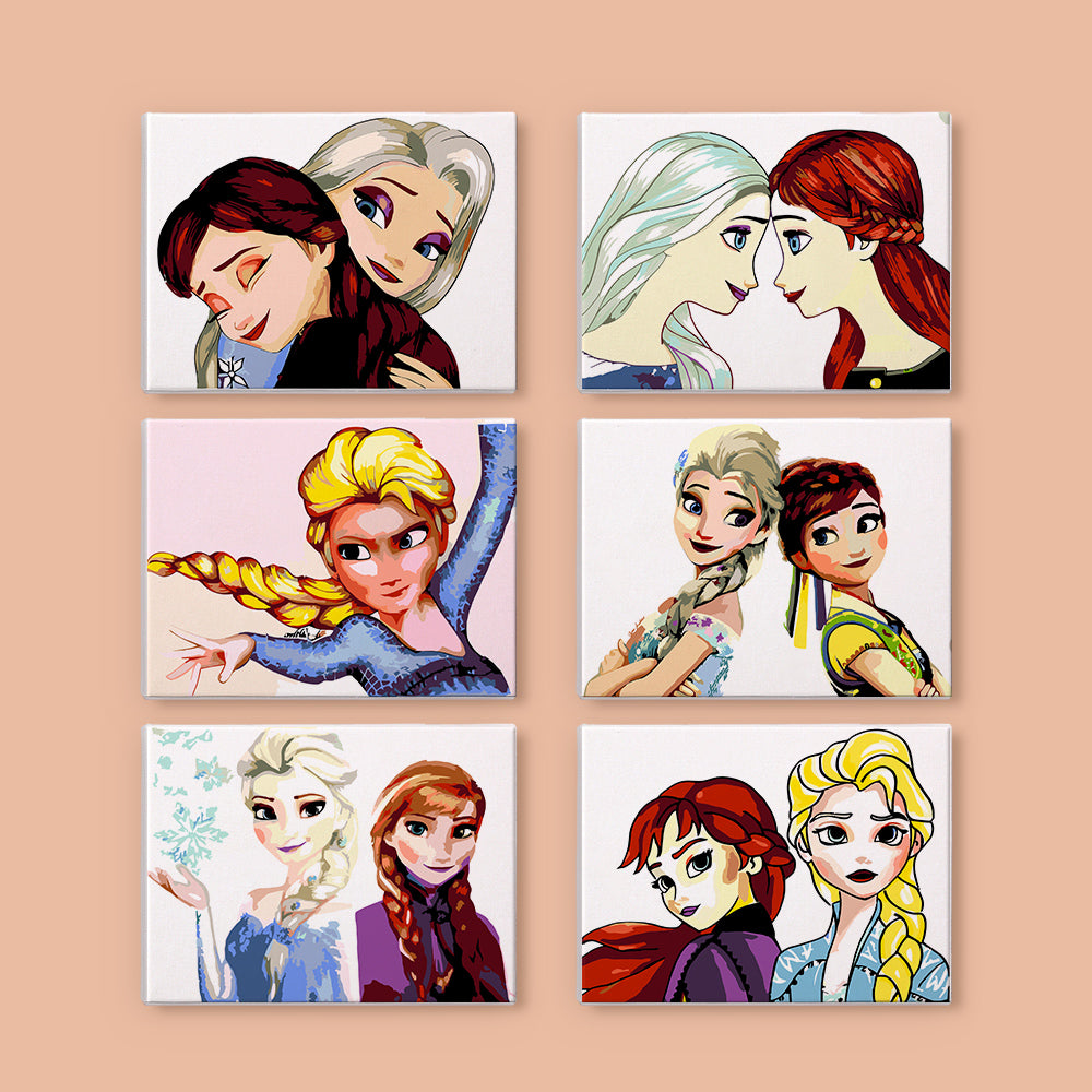 Ice Princess Sister Moments mini paint by numbers – image 2