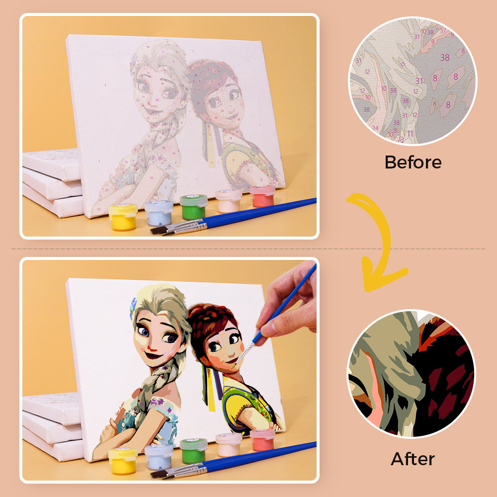 Ice Princess Sister Moments mini paint by numbers – image 12