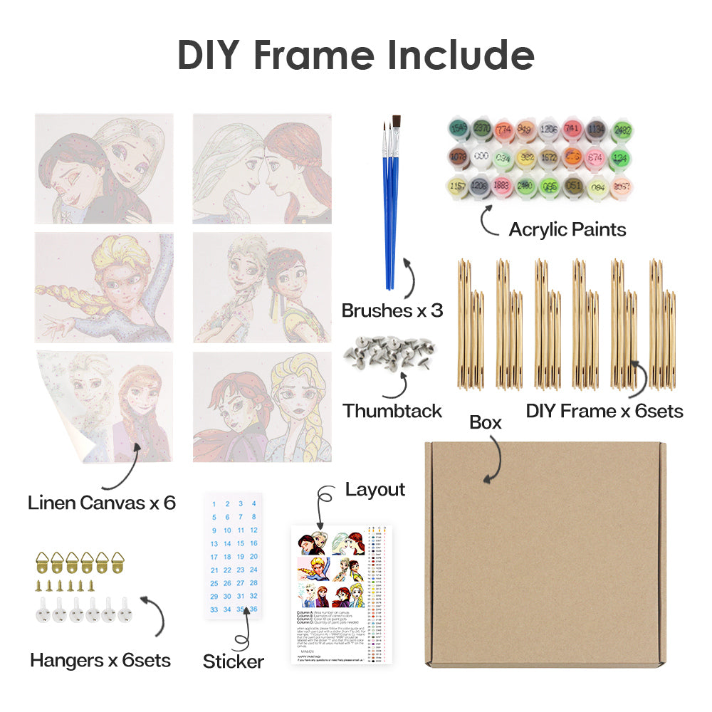 Ice Princess Sister Moments mini paint by numbers – image 15
