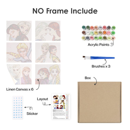 Ice Princess Sister Moments mini paint by numbers – image 16