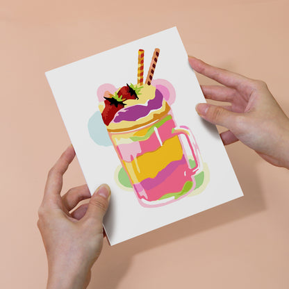 Cherry-Topped Milkshake Mugs mini paint by numbers – image 6