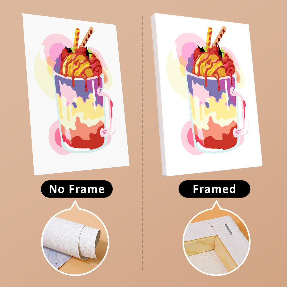 Cherry-Topped Milkshake Mugs mini paint by numbers – image 13