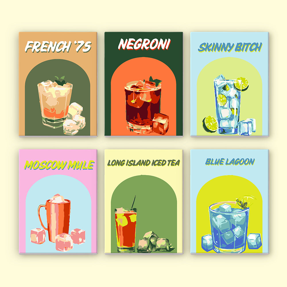Classic Cocktail Poster mini paint by numbers – image 8