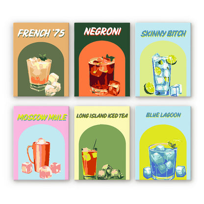Classic Cocktail Poster mini paint by numbers – image 9