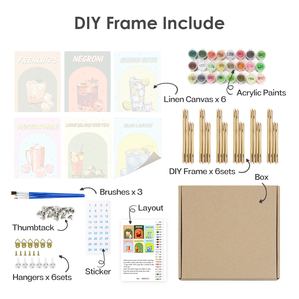 Classic Cocktail Poster mini paint by numbers – image 18