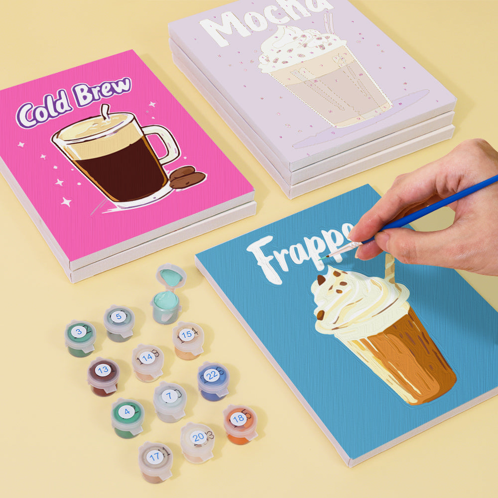 Cappuccino to Mocha Café Prints mini paint by numbers – image 4