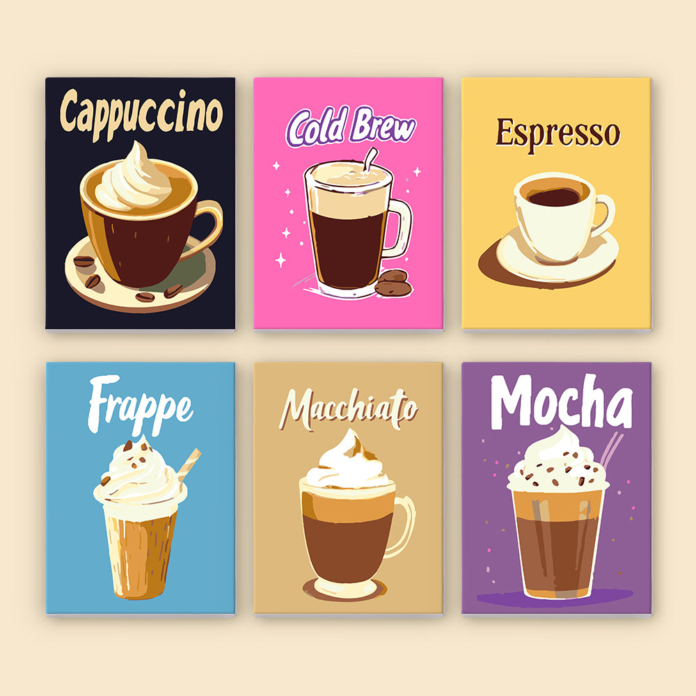 Cappuccino to Mocha Café Prints mini paint by numbers – image 7