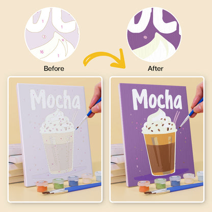 Cappuccino to Mocha Café Prints mini paint by numbers – image 10