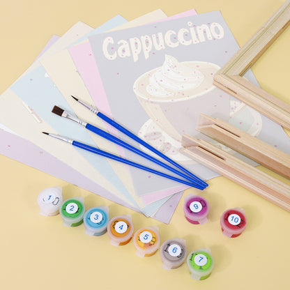 Cappuccino to Mocha Café Prints mini paint by numbers – image 11