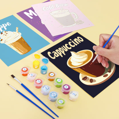 Cappuccino to Mocha Café Prints mini paint by numbers – image 12