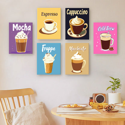 Cappuccino to Mocha Café Prints mini paint by numbers – image 14