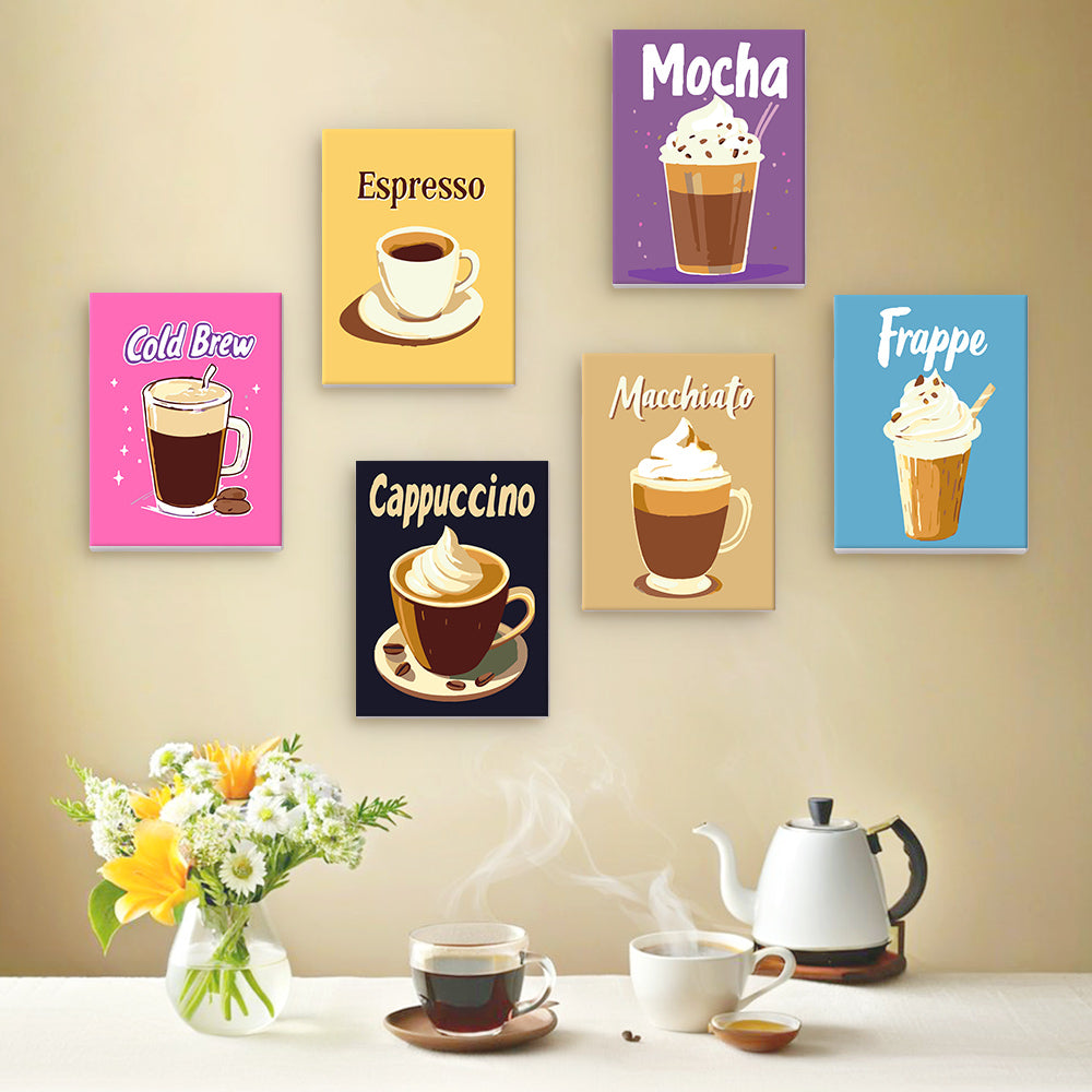 Cappuccino to Mocha Café Prints mini paint by numbers – image 16
