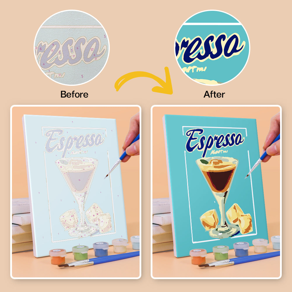 Retro Cocktail Menu mini paint by numbers – image 10
