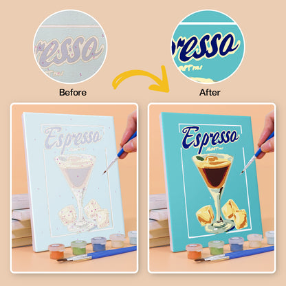Retro Cocktail Menu mini paint by numbers – image 10
