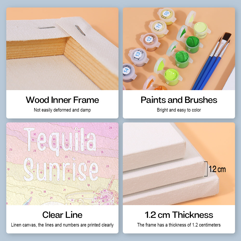 Colorful Cocktail Menu mini paint by numbers – image 9