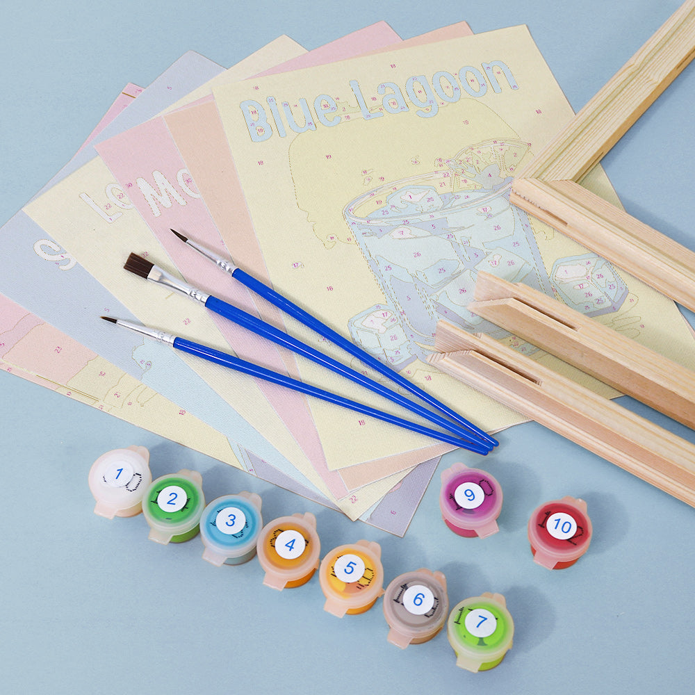 Colorful Cocktail Menu mini paint by numbers – image 11