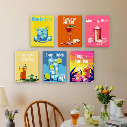 Colorful Cocktail Menu mini paint by numbers – image 15
